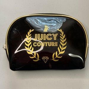Juicy Couture Black Vinyl Cosmetic Case EXCELLENT CONDITION